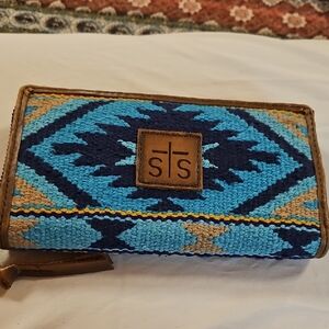 STS Blue and Brown Women's Wallet